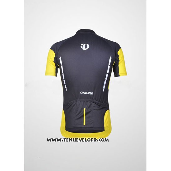 2011 Maillot Ciclismo Pearl Izumi Noir et Jaune Manches Courtes et Cuissard